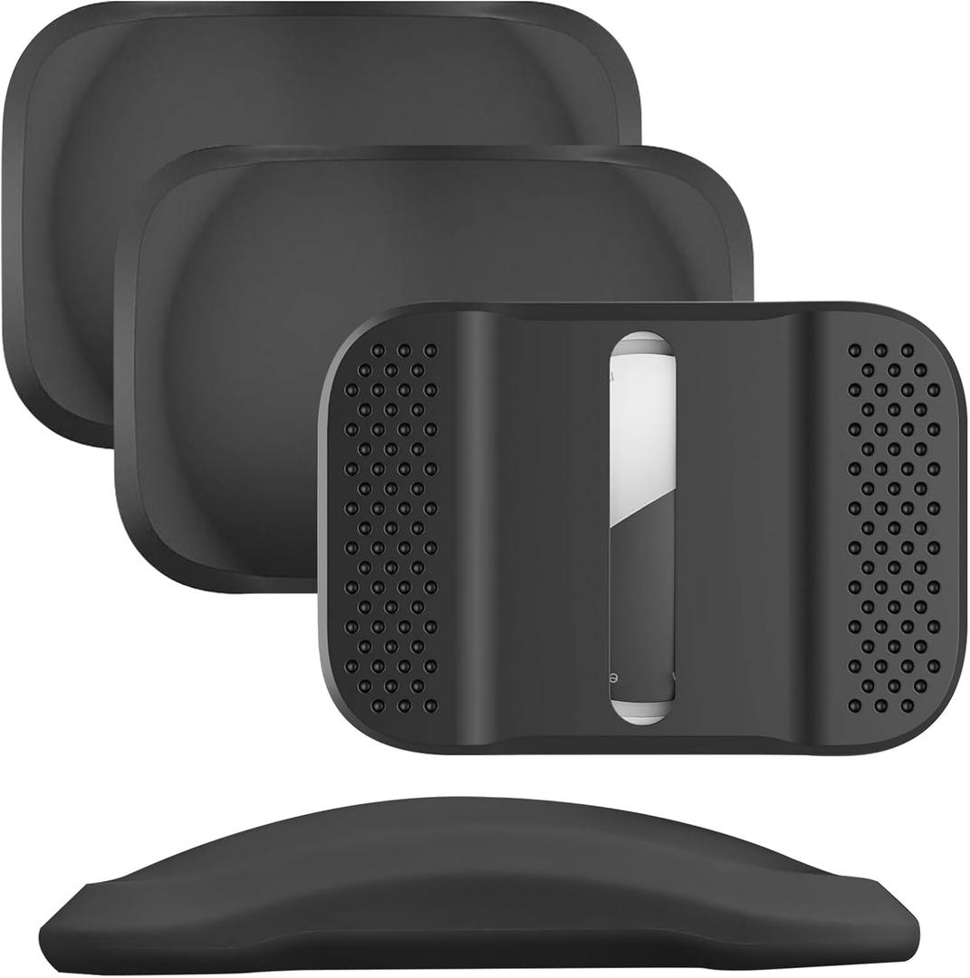 Vrebrey Smart Tracker with Magnetic Silicone Case, Compatible with Apple Find My App, Real-Time Location, Smart Alerts, IP68 Waterproof, Anti-Lost GPS Finder for Car, Bike (2black)