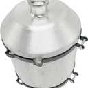 JSD 7.8 Gallon Overall 12" x 16" Aluminum Round Fuel / Gas tank Spun Fuel Gas Tank Cell + Bracket Vertical Fill 1/4" NPT
