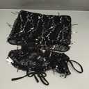 SOLY HUX Women's 2 Piece Party Club Outfit Sequin Tie Backless Sheer Halter Crop Top and Mini Skirt Set, Size: X-Small