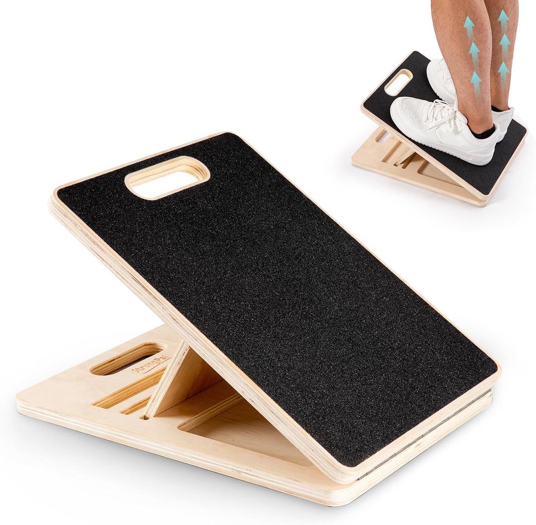 StrongPal Portable Slant Board for Calf Stretching, Portable & Heavy, Duty with Slip-Resistant Surface, Supports up to 350 lbs, Ideal for Home, Office, and Outdoor Workouts