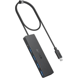 Anker USB C Hub 4 Ports, Multiple USB 3.0 Hub with 5Gbps Data Transfer, Extender for Type C Port Laptop, PC, Desktop and More (2 ft USB-C Connector, Charging Not Supported)