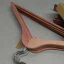 TOPIA HANGER American Red Cedar Wooden Hangers, Clothes Hangers for Closet, Wood Coat Hanger with Smooth Cut Notches, 360Flexible Hook, Non-Slip Pants Bar,10 Pack-CT07C