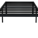 EMODA 18 Inch Twin XL Bed Frames No Box Spring Needed, Heavy Duty XL Twin Metal Platform Bed Frame with Tall Storage Space, Noise Free, Easy Assembly, Black
