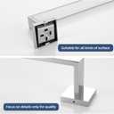 23.6 Inch Polished Chrome Bathroom Towel Bar Set, 2-Piece Square Wall Mounted Towel Rack, Wall Mounted 304 Stainless Steel Towel Holder for Bathroom