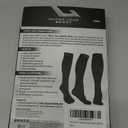 Physix Gear Compression Socks - Best Men & Womens Compression Sock for Circulation, Running, Nurses, Athletic Use Sock Compression, Blood Pressure Socks, Calcetines de , All, Black, S/ M
