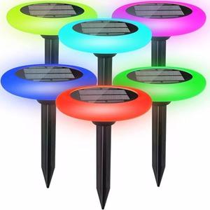 ZoRhael Colorful Pathway Solar Light (6 Lights) Decorative Weatherproof Auto On/Off Outdoor Lights - Decorate Your Garden, Landscape, Patio, Pool, Yard with Ultra-Bright LED Light
