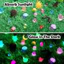 100PCs Mini Resin Animals, Mini Ducks Unicorns Rabbits Dolphin Frog Dinosaur Cat Luminous Animals Glow in The Dark to Hide Around The Office Home for DIY Garden Dollhouse Combination