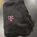 New T-Mobile Tuesdays Embroidered T Black Blanket Throw 41” x 53”
