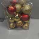 24pcs Xmas Balls 6cm/2.4" Red and Gold Christmas Balls Christmas Tree Hanging Ornaments for Festival Wreath Garland New Year Party