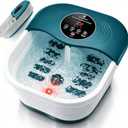 SPA4PIEDS Foot Spa Bath Massager with Heat, Bubble Jets, Red Light & Timer, Pedicure Foot Spa with 95118℉ Temperature Control, 8 Shiatsu Rollers, Pumice Stone, Gift for Mom and Dad