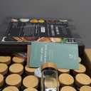 EDELHAUS Square Spice Jars with Bamboo Wooden Lid (Pack of 24) Spice Jars with Shaker Insert and 240 Labels - Bamboo Lid Glass Container for Spice Organisation [4.3 in  1.8 in]