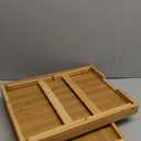 Fibogollo 2 Pack Bamboo Bed Tray Table with Folding Legs, Breakfast Trays, Serving Tray for Food and Snack, Laptop Trays for Working(Natural)