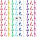 Marspark 100 Pack 6 Inch Mini Easel Display Small Easels for Painting Stand Tabletop Art Plastic 8 Colors Artist Triangle Canvas Holder for Small Canvases, Crafts, Photo, Business Cards