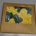 Ling's moment Artificial Flowers 25Pcs French Yellow Roses Decor w/Stems,3" DIY Foam Floral for Wedding Bouquet/Centerpieces, Outdoors Party Backdrop, Room/Table, and Garden/Pot Decorations