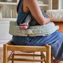My Brest Friend Nursing Pillow - Deluxe - Enhanced Comfort w/Slipcover - Ergonomic Design for Ultimate Breastfeeding Support for Mom & Baby - Adjustable Backrest and Handy Side Pocket, Spring Green