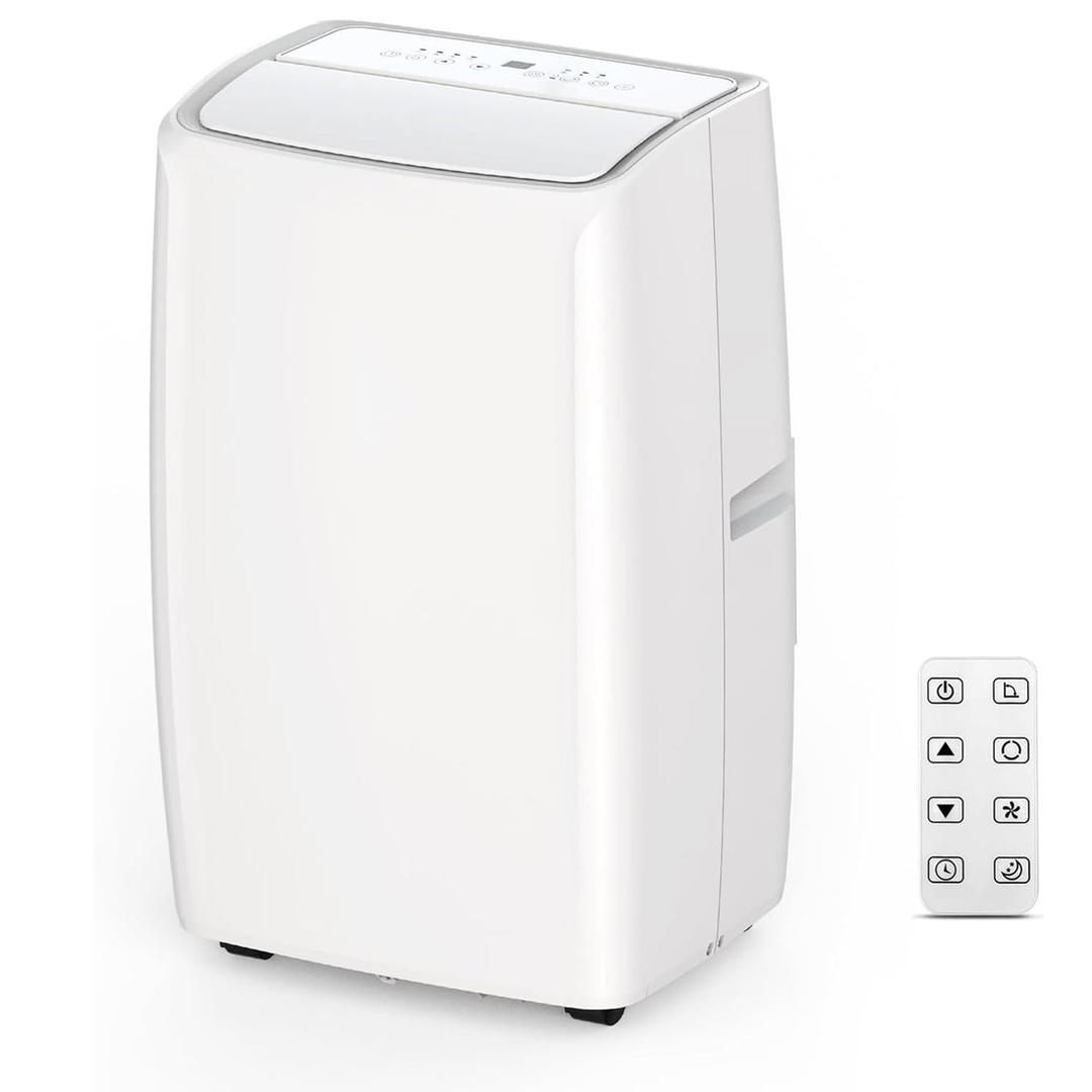 14000Btu Portable Air Conditioner Cools up to 750 Sq.Ft, 3-in-1 Quiet Portable AC Unit with Remote Control & Installation Kits for Large Room, 3 Speed, Auto Swing, 24H Timer