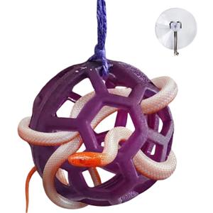 Slim Snake Ball Python Accessories Reptile Climbing Enrichment Toys Ball Jungle Gym for Small Python Playground Climbing Snake Exploring&Climbing Accessories (Purple)