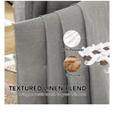 Deconovo Linen-Feel Sheer Curtains, 2 Panels, Grommet Top, Sustainable Semi-Transparent Drapes for Living Room & Bedroom, Light Filtering Privacy Window Treatment (Dark Grey, 52x84 Inch, 2 Panels)