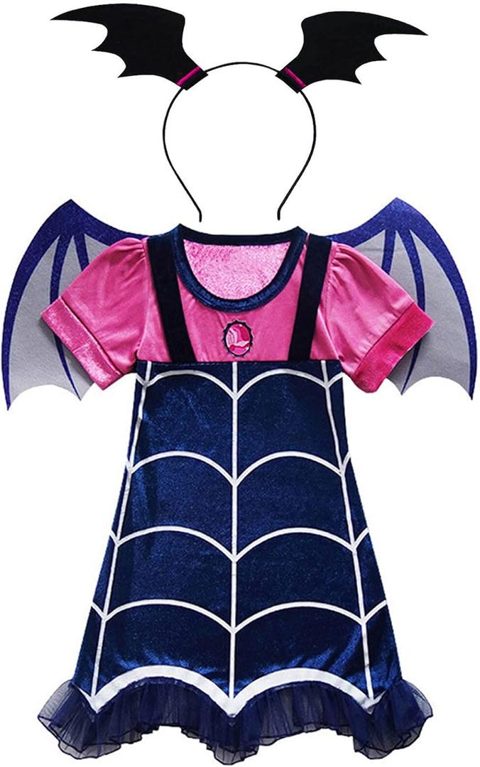 Kids Costume Dress up Clothes with Headband and Wings for Little Girls 3-7 Years (4-5T/120cm)
