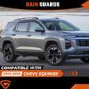 Tape-On Rain Guards Compatible with Chevy Equinox 2025 2026 Window Deflector Out Channel Extra Durable Side Sun Guard 2025 Equinox Visor Deflectors Black 4 PCS