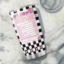 Tumblers Women Cups Checkered Coffee Mama Funny Day For Mothers Modern Simple Simply Handle, Mom Nutrition Facts, Tumbler 20 Oz With Lid And Straw, Best Mom Ever Gifts