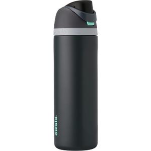 FreeSip Insulated Stainless Steel Water Bottle with Straw for Sports, Travel, and School BPA-Free Sports Water Bottle, 24 oz, Foggy Tide (24 Ounces)