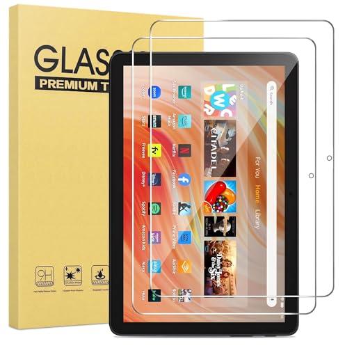 maomini [ 3 Pack] Tempered Glass Screen Protector for Kindle Fire HD 10 / hd 10 plus Tablet 2023 2021 Release 13th 11th Generation (Clear, 10 Inch Fire 10 2023/2021)