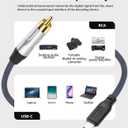 3FT USB c to Coaxial Cable Male Type-c to Digital coaxial Audio Interface Adapter, It can Output 32-bit/384kHz Digital Audio Signals for dac amp Sound Preamp Amplifier