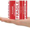 3 x 2 inch Handle with Care Fragile Thank You Warning Packing Shipping Label Stickers Permanent Adhesive (12 Rolls, 6000 Labels)