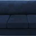 H.VERSAILTEX Sofa Slipcovers - Thick Velvet Couch Covers for 3 Cushion Couch with 3 Individual T Cushion Covers, Navy