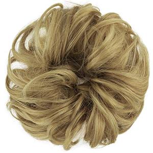 Hair Bun Extensions Messy Hair Scrunchies Hair Pieces for Women Synthetic Hair Donut Updo Ponytail (Golden Brown)