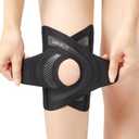 Galvaran Knee Brace for Women & Men, Relief Recovery Meniscus Tear, Arthritis Pain, ACL & MCL, Knee with Side StabilizersAdjustable Knee Support (Black, Medium)