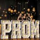Graduation Decorations 2026, 4FT PROM Marquee Letters for PROM Decorations 2026, PROM Light Up Letters Sign for Kindergarten Preschool High School Prom Party Decor