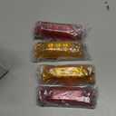 Nilight 4PCS 3.9 Inch 3 Led Truck Trailer Light Front Rear LED Side Marker Lights Clearance Indicator Lamp Waterproof Sealed Surface Mounted LED Marker Light (Amber/Red 4PCS -Universal)