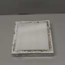 8x8 Shadow Box Frame with Soft Linen Back - Easy Opening Memory Display Case of Flower, Pictures, Art and More, Rustic White