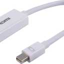 Philips Mini DisplayPort to HDMI Adapter 8 Pack, Unidirectional, Audio and Video, Full HD 1080p, 4K Ultra HD, Slim Compact Portable Design, White Cable, for All Brands, SWV3623W/37