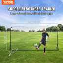 VEVOR Soccer Rebound Trainer, Iron Soccer Training Equipment, Sports Football Rebounder Wall, Double-Sided Rebounding Net, Easy Assembly, Perfect for Backyard Practicing, Solo Training, Passing