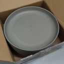 Grow Forward Premium Wheat Straw Plates - 10 Inch Reusable Hard Plastic Dinner Plates Set of 8 - Unbreakable Microwave Safe Plates for Dessert, Camping, RV, Outdoors, Patio, Kitchen Dishes - Feather