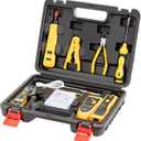 Gaobige Network Tool kit, RJ45 Crimp Tool kit Pass Through Crimper Cat6 Cat5 Cat5e Crimping Tool, Wire Tracker, 110/88 Punchdown Tool, Stripper, Cutter, Cat6 Pass Through Connectors