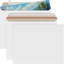 zmybcpack 50 Pack 11x14 inch White Rigid Mailer, Self Seal Photo Document Mailers, Stay Flat White Cardboard Envelopes Photography Mailers for Papers,Photos, Document