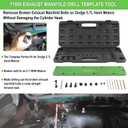 71500 Hemi Exhaust Manifold Drill Template Bolt Stud Removal Tool Kit Fit For Dodge 5.7L Hemi Motors, Remove Ram 1500 Exhaust Manifold Bolts