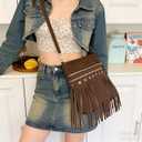 Women's Fringe Crossbody Bag,fringe purse,Boho purse,sequin bag for Suitable for parties, vacations, beaches