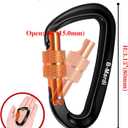 B-Mardi Carabiner Clips Heavy Duty 12kN (2697 lbs)-Lightweight Locking Carabiners for Camping, Hiking, Hammock, Dog Leash Harness, Outdoor and Gym etc, Keychains& Utility