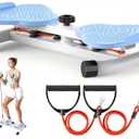 Ab Twister Board,300 lbs Capacity,Slim Waist and Core Ab Exercise,Foot Massage Design,Noiseless Home Gym Exercise (Blue)