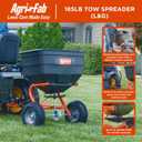 Agri-Fab Tow Behind Broadcast Spreader for Seed, Fertilizer, Salt and Ice Melt, 185 lb Capacity Lawn and Garden Spreader with 12 Ft Spread Width