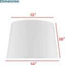 Aspen Creative 32012A Transitional Hardback Empire Shaped Spider Construction Lamp Shade in Ivory, 12" Top x 14" Bottom x 10" Slant Height