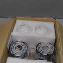 AMARTIZ Modern Wall Sconce Set of 2 Mid Century Black Gold Wall Lamp with 2 Milk Glass Shade UShape Linear Wall Light for Bedside Dining Room Bathroom