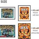 upsimples 22x28 Poster Frame, Display Pictures 18x24 with Mat or 22 x 28 Without, Wall Hanging Picture Frames, Black, Pack of 1
