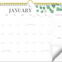 Aesthetic Wall Calendar 2025-2026, 17 Monthly Horizontal Hanging Calendar with Julian Dates from August 2025 to December 2026, 14.5" x 11.5" Minimalist Modern & Simple Paper Wall Calendar for School, Home, Office (Green), Pack Of 7