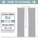 ChrisDowa Grommet Room Darkening Curtains for Bedroom and Living Room - 2 Panels Set Thermal Insulated Blackout Curtains (Greyish White, 52W x 84L)